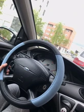 Protector para volante de coche 38CM de microfibra de cuero de la PU funda de volante para mujeres 15 pulgadas cubierta de volante para golf/bmw funda volante coche capas volantes de carro cubre volante auto cubre vola