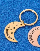 Personalizado etiqueta de perro personalizado Nombre del número de teléfono de mascotas Collar para cachorro perro gato ID etiquetas para el cuello, accesorios para mascotas para perros y gatos pequeños