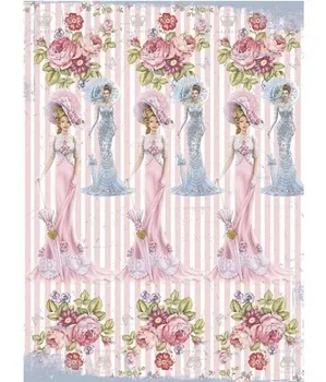 

Rice paper for decoupage "cadence-craft premier", a3, 25 g/m, "ladies. Flowers"