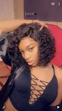 Rizado Bob peluca del pelo humano del frente del cordón pelucas con minimechones brasileño Remy pelo humano Pelo Corto Pre arrancado peluca para las mujeres negras de la onda profunda de la peluca