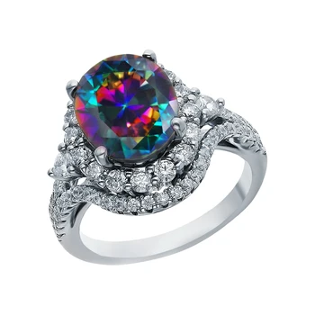 

Silver ring with cubic zirconia sunlight sample 925