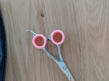 Ring Clipper Hair-Shears Pet-Scissor-Ring Dog for Matte-Color 10pcs Pet-Curved-Blade