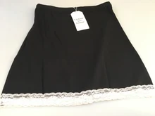 Falda de encaje bajo de encaje para mujer, minivestido ajustado de cintura alta, negro, de cintura baja, Mini falda de tenis