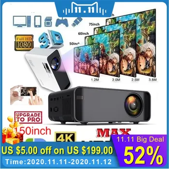 

Mini Projector W80 Android WiFi 3D LED Projector 2300Lumens TV Home Theater LCD Video USB VGA Support 1080P 3D HDMI VGA AV Beame