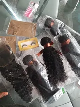 Mechones rizados malayos con cierre extensiones de cabello humano mechones con cierre Styleicon 3 mechones rizados con cierre