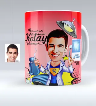 

Personalized Mr Dentist Caricature Of White Mug cup-1