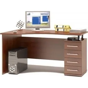 Стол компьютерный СОКОЛ КСТ-104.1 испанский орех правый