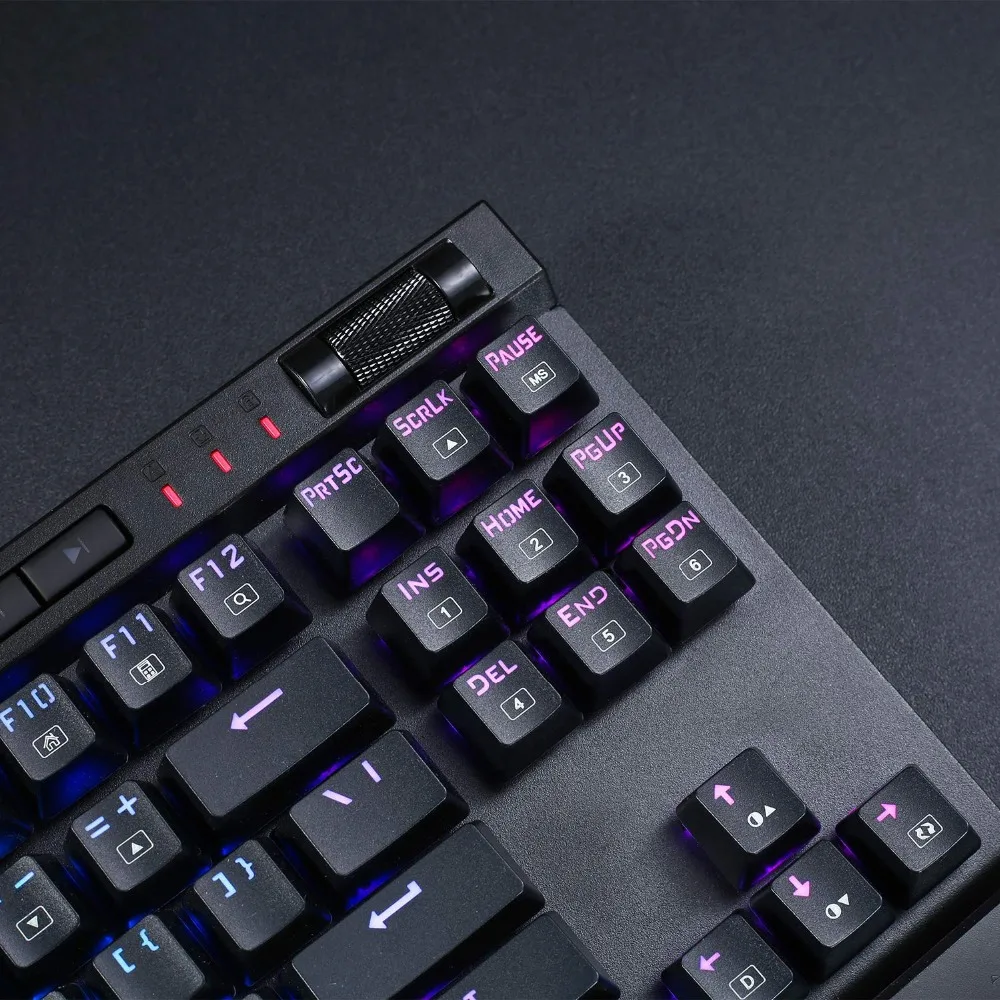 Redragon K587-PRO 87 клавиш компактная RGB TKL Механическая игровая клавиатура, клавиатура с 9 встроенными большие клавиши, оптические синие переключатели