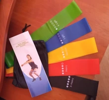 Bandas elásticas con distintos niveles de resistencia, correa de yoga, de gimnasio en casa, rehabilitación, equipo de entrenamiento, para pilates, 5 uds. por lote