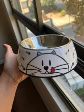 Pet-Bowl Stainless-Steel Melamine Dog And Removable 