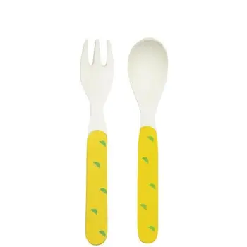 

PLASTOREX Set of 2 bamboo cutlery-Pear