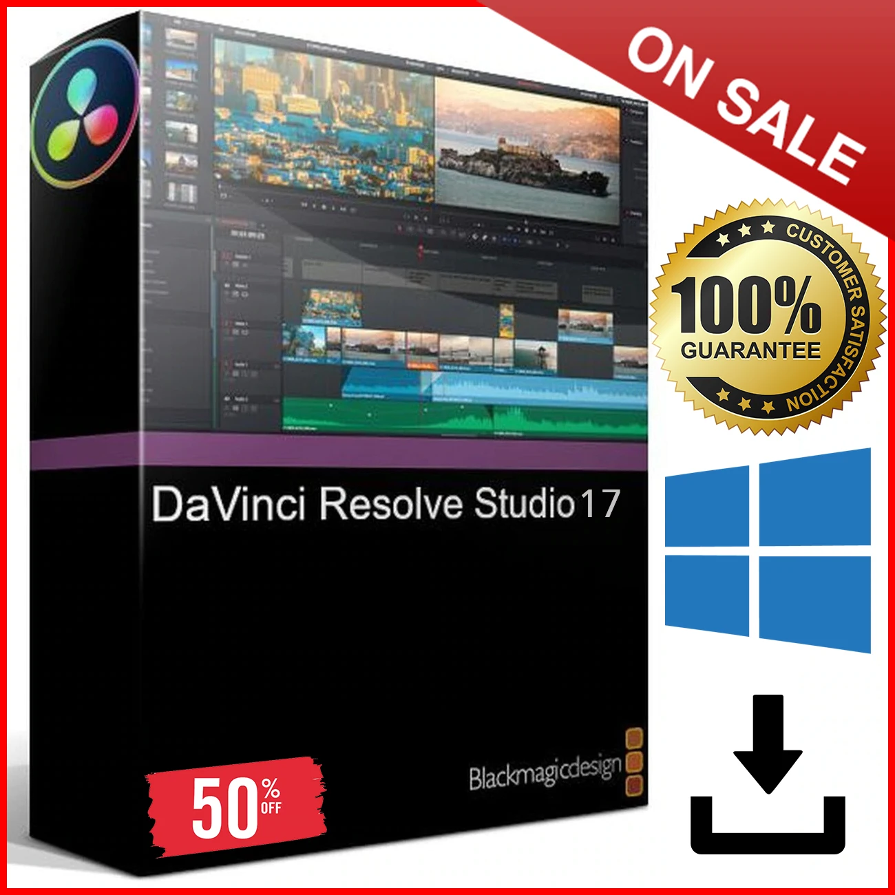 Mejor precio DaVinci Resolve Studio 17 | La versión completa | Para Win'dows 6n95BmdOKkw