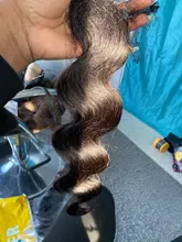 Extensiones de cabello humano con ondas corporales, cierre de encaje, cabello brasileño Remy, ondulado, 3/4 mechones con cierre, extensión de 30 pulgadas