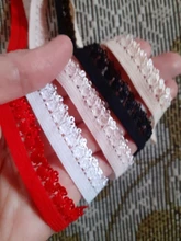 BRISTLEGRASS 5 yarda 1/2 13mm de borde de Picot corona con volantes molduras encaje elástico banda de LICRA chico corbata de pelo diadema Tutu vestido de costura DIY