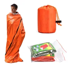 Туристический Спальный Мешок Bivy, термоодеяло из майлара, водонепроницаемое экстренное снаряжение, компактное ветрозащитное, прочное Туристический Спальный Мешок Bivy, термоодеяло из майлара, водонепроницаемое экстренное снаряжение, компактное ветрозащитное, прочное