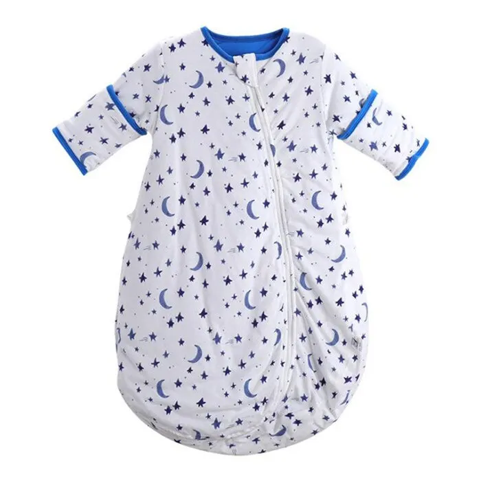 Color 2 Infant Winter Sleeping Bag Detachable Sleeve 70cm 80cm 90cm Warm Winter Bag for Baby Cotton Long Sleeve Sleeping Bag for Baby - Цвет: Color 2