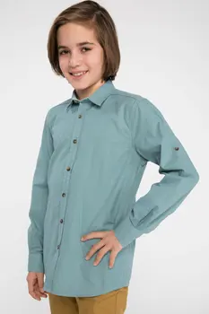 

DeFacto Boy Fashion Long Sleeve Shirt Kids Casual Pure Color Blouse Boys Comfort High Quality Tops Spring - K2464A619SP