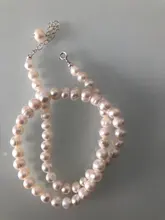 ASHIQI naturales de agua dulce perla gargantillas collar de la joyería de la plata esterlina 925 para mujeres, regalo de moda