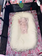 Tumbona portátil de 75x45cm para bebé recién nacido, nido de bebé, cuna de algodón para bebé, cama de viaje para bebé