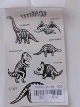 Kids Tattoo Stickers Face Dinosaur Body-Art-Decoration Temporary-On Glowing Luminous