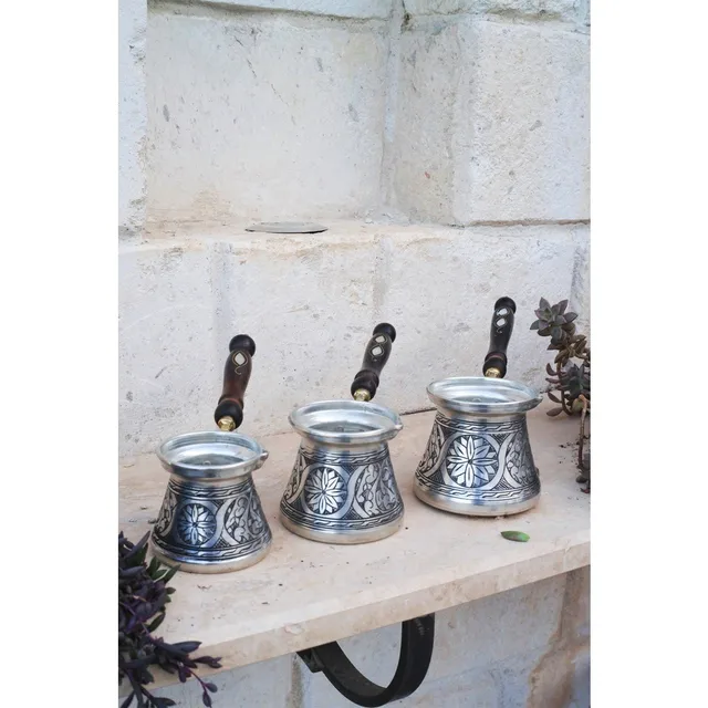 Anatóliai Török ​​Kávéfőző Kézzel Készített Oszmán Arab Kávé Eszpresszó Edények Réz Kávéfőző Cezve Ibrik Konyhai Eszközök Barista - Image 6