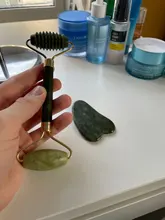 Cara Natural masajeador Guasha Jade rodillo raspador de herramientas de cuidado para la piel Facial de masaje Microniddle limpiador Facial cuidado de la piel