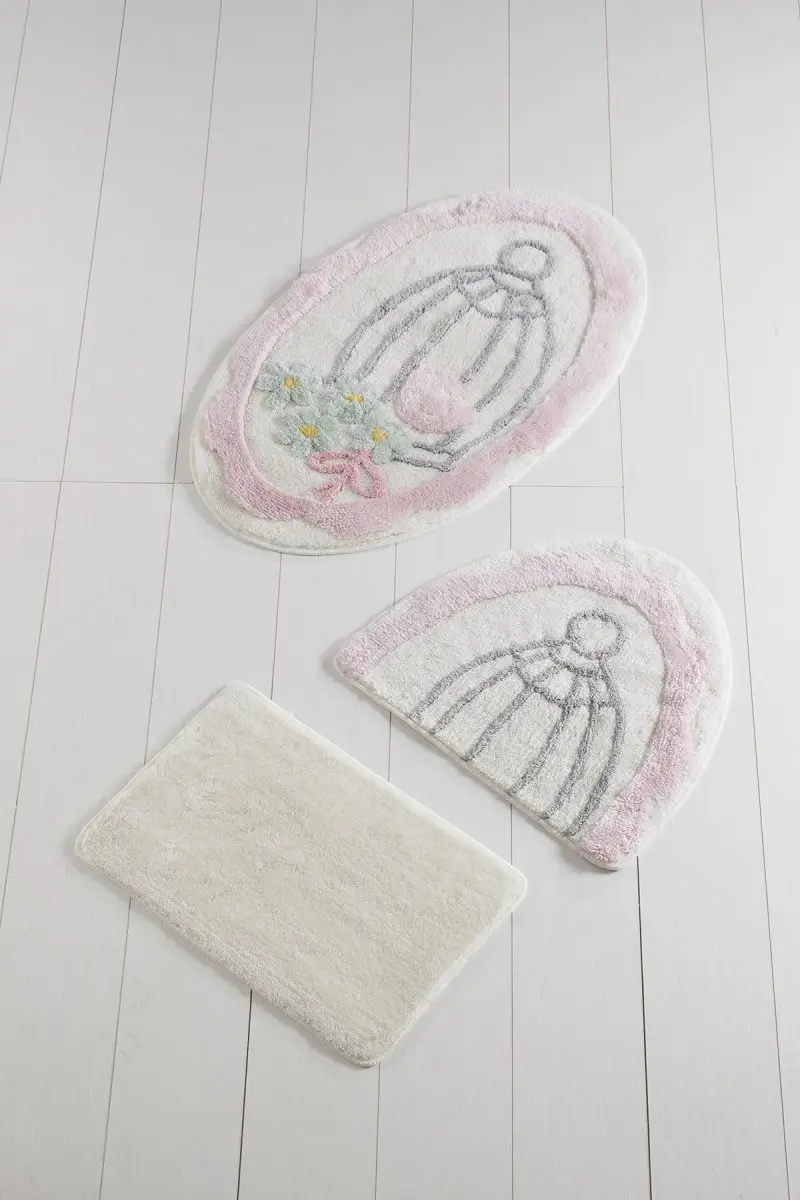 

Bath Mat-mats | Mat Bath Mats Non Slip Anti Mould Mats Sweet Pink Bird 3L Set 60X100 Cm-50X60 Cm-40X60 Cm