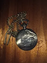 Reloj de bolsillo de cuarzo, luminoso, LED, colgante, hora, Vintage, único, bronce/plata/oro, locomotor, motor noctilucente