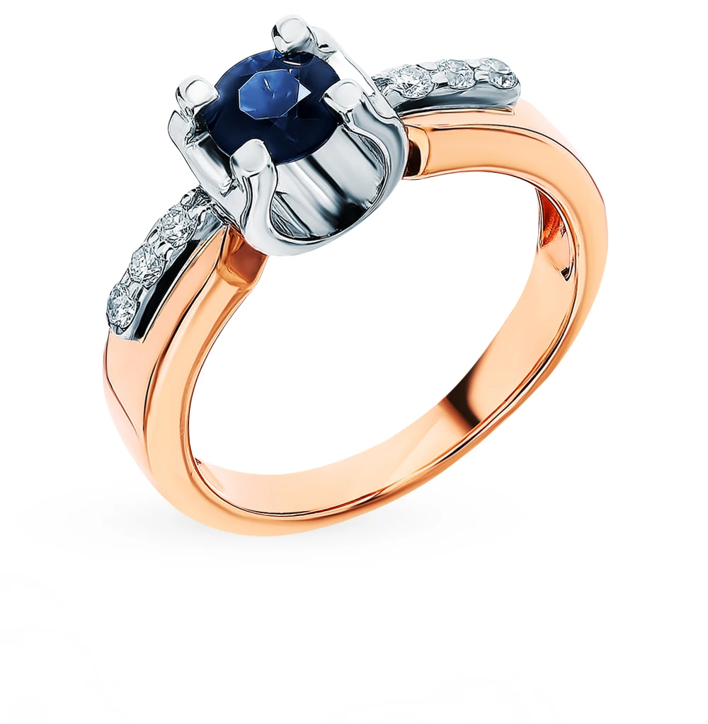Sunlight gold ring with sapphires and diamonds | Украшения и аксессуары