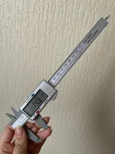 Calibradores digitales Vernier para medición de altura, micrómetro electrónico LCD de 150mm y 6 pulgadas, instrumentos de Medidor de fibra de carbono