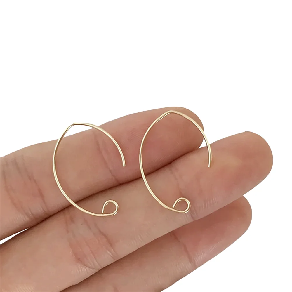 

5 Pairs 14K Gold Filled V Shape Ear Wires for Earring Jewelry Making Wire 0.76 mm(20.5 gauge)