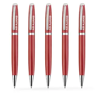 

Personalized Red Metal Ballpoint Pen (100 Pcs) Model 366