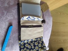 Cartera corta de tela de algodón para mujer, monedero multifunción de gran capacidad, color gris y azul, 2020