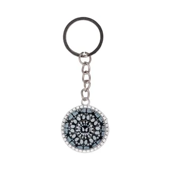 

Keychain jewelry made of acrylic with a pattern Mandala Blue (51044)