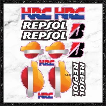 

Honda HRC Motorcycle Repsol Logo Sticker Set 14 Pieces