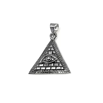

Pendant 925 Sterling silver m Rusty Eye Horus pyramid amulet [AB1623]