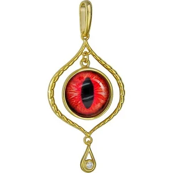 

Esthete pendant with glass and cubic zirconia with gilding
