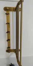 Towel-Rack Hooks Bathroom-Accessories Foldable Antique Aluminum Brass with Active