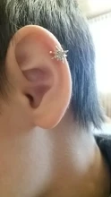 Pendientes de Clip de hoja de oro para mujer, sin Piercing, Puck Rock, Vintage, cristal, estrella, joya para oreja, regalos de joyería para niña