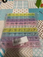 Caja para pastillas, contenedor organizador de almacenamiento, 4 filas, 28 cuadrados, semanal, 7 días, 1 Uds.