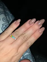 Anillos de dedo de corazón y arco iris para mujer, de bambú, plata de ley 925 auténtica, sortija de compromiso de boda, joyería