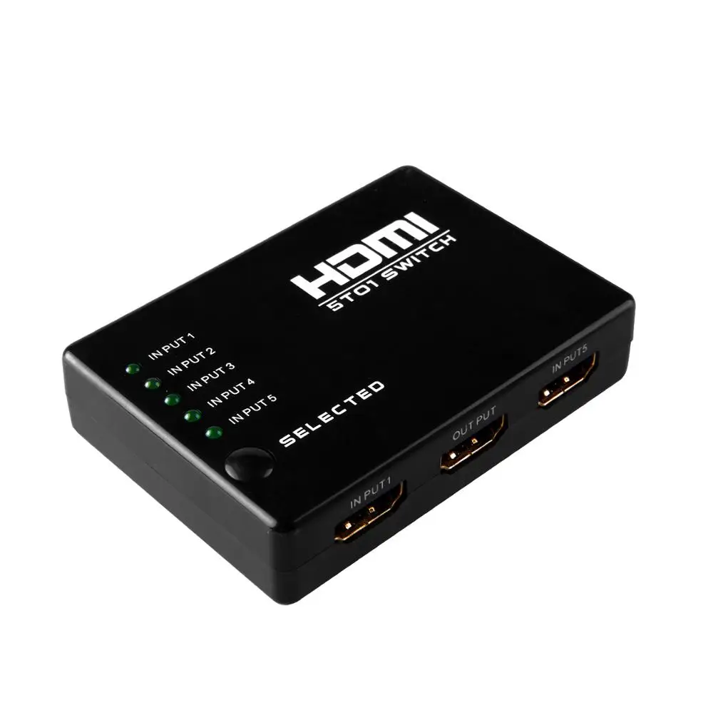 GCR HDMI переключатель switcher 5 к 1 support cable 5m 10m 15m для Smart TV PS3 PS4 X BOX 1080P 60Hz|Аксессуары