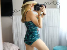 Riseado-bañador Vintage de una pieza para mujer, ropa de baño de malla, traje de baño negro con correa, ropa de playa, trajes de baño XXL 2021