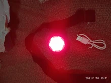 Headlamp Mini Flashlight Torch-Head Usb Rechargeable Portable Have-Battery-Red/white