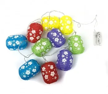 

037271 Party Lighting 10 LED flashlights outdoor floral with batteries 210cm