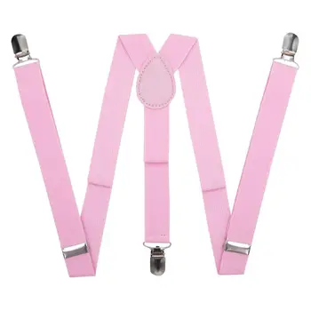 

Pants suspenders narrow (2.5 cm, 3 clips, pink) 54728