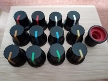 ¡El más nuevo! Gran oferta 12 uds 6mm Agujero del eje Dia de roscada moleteada tapones de perillas de potenciómetro