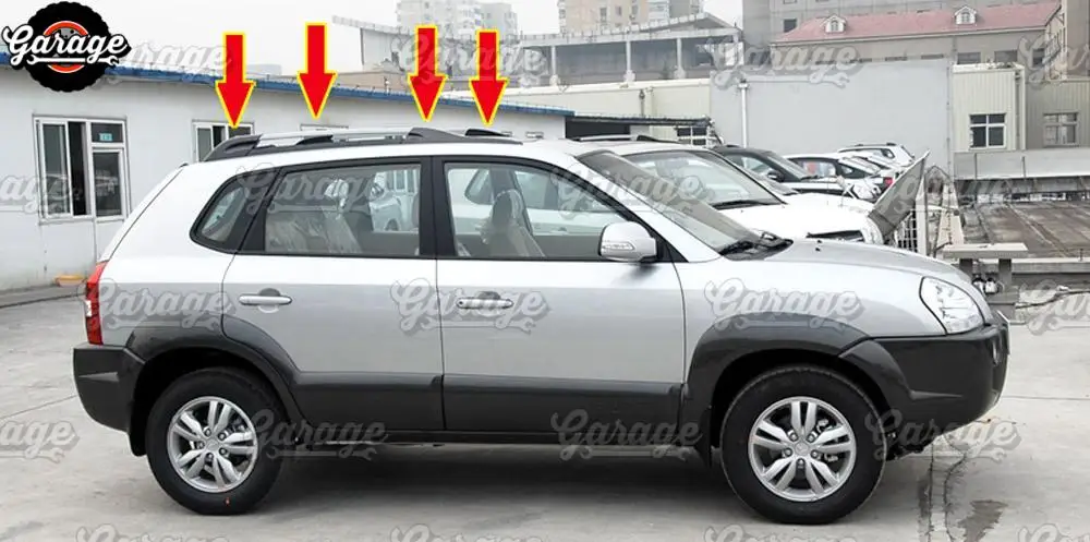 Накладки на крышу для hyundai Tucson 2004-2008 ABS пластик, 1 комплект/4 шт., украшение для автомобиля