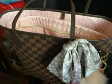 Bolso organizador de maquillaje para mujer, bolsa de base portátil de nailon de calidad, para Neverfull PM MM GM, hecho a mano
