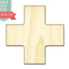 Крест вырезанный по дереву-на заказ Выберите свой размер-лазерная резка Деревянные Художественные товары для рукоделия Настенный декор свадебный детский DCS0048